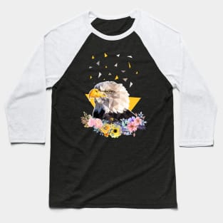 Bald eagle with flowers Baseball T-Shirt